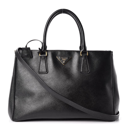 Prada Saffiano Medium Galleria Double Zip Tote Black 1 of 29