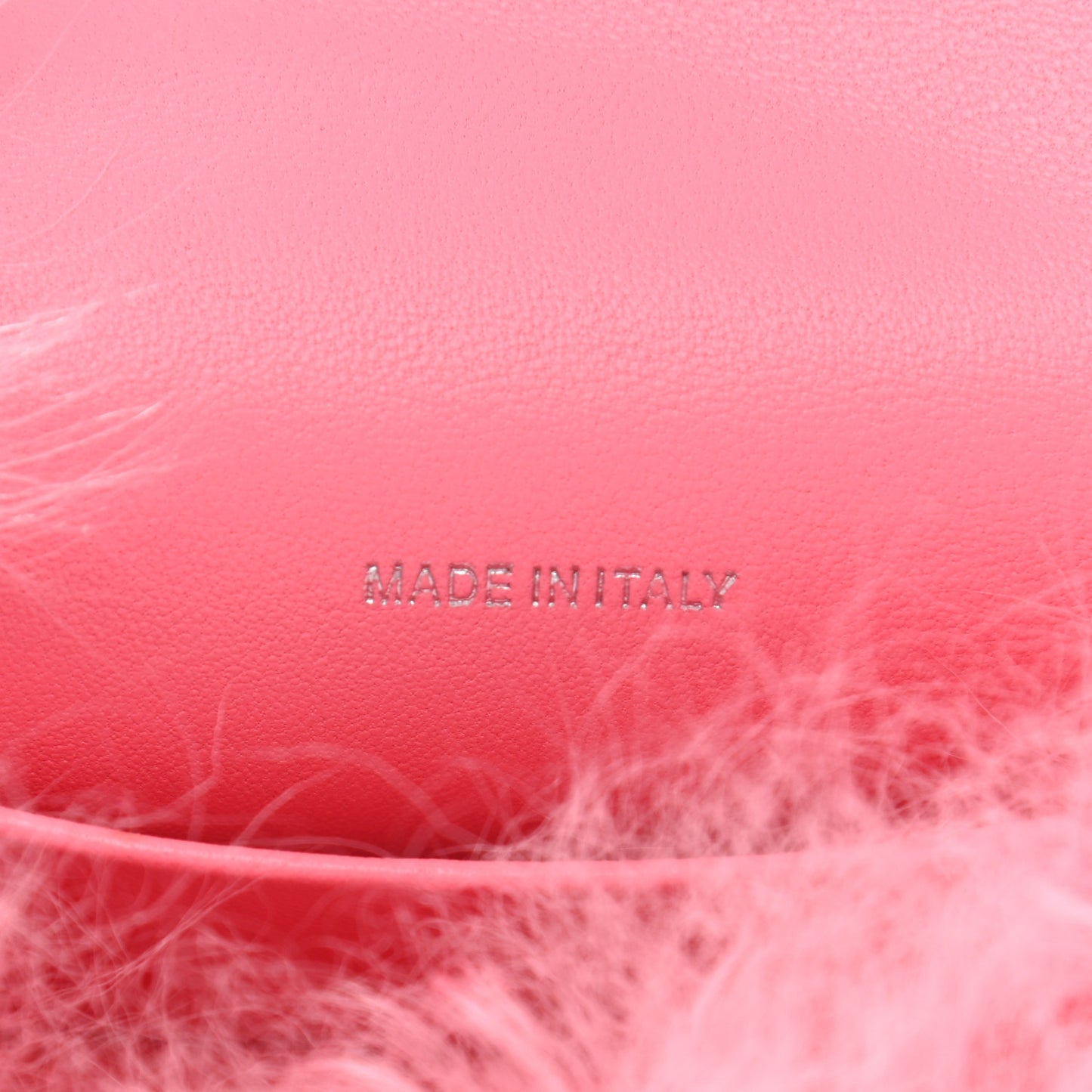 Shearling Lambskin CC Hook Card Holder Pink