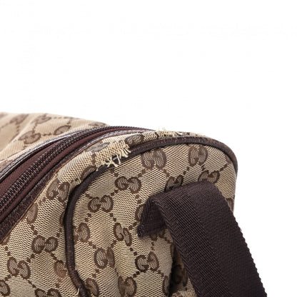 Gucci Monogram Natural Pigskin Large Diaper Bag Beige Ebony Cocoa Dark Chocolate 12 of 14