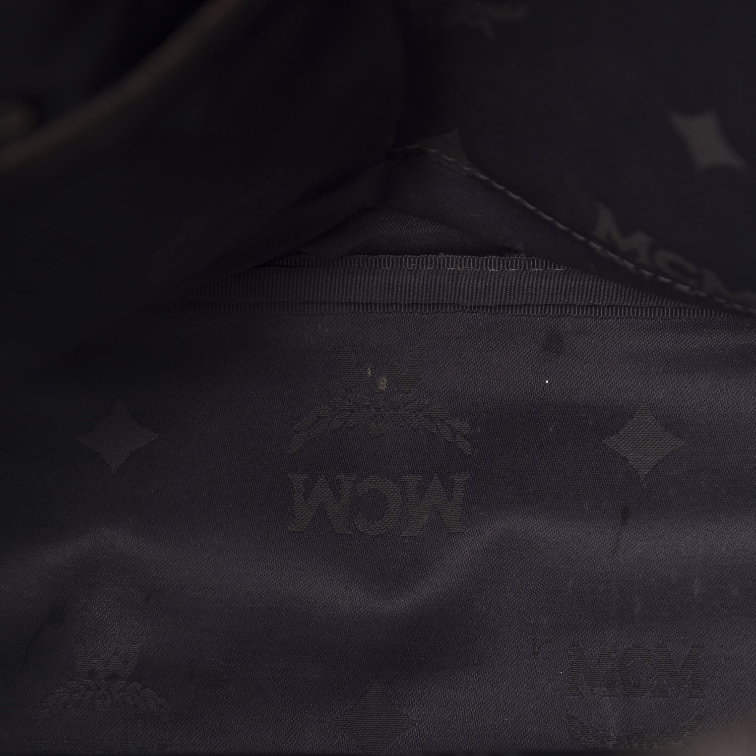 MCM Visetos Snakeskin Printed Studded Small Stark Backpack Light Grey 7 of 14