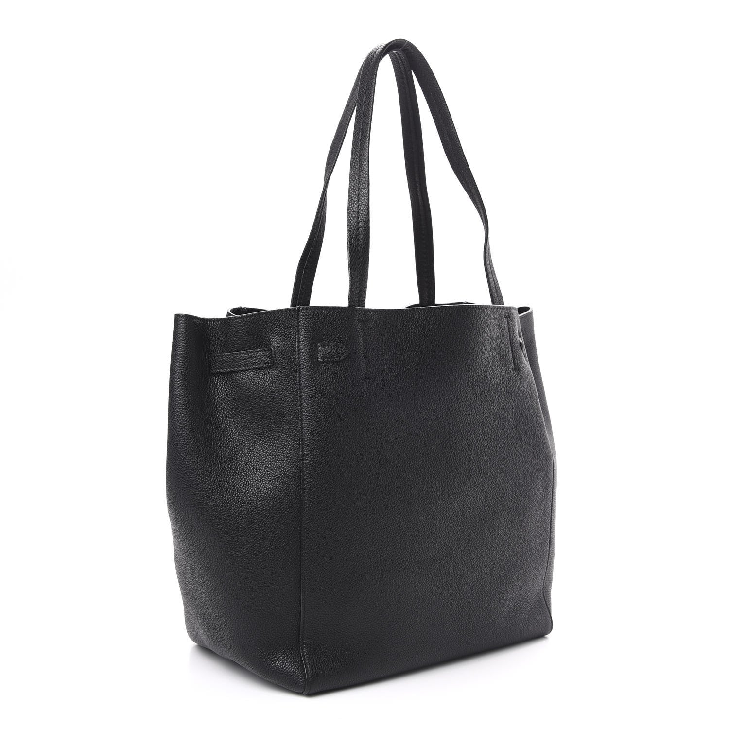 Celine Soft Grained Calfskin Small Belt Cabas Phantom Black 3 of 9