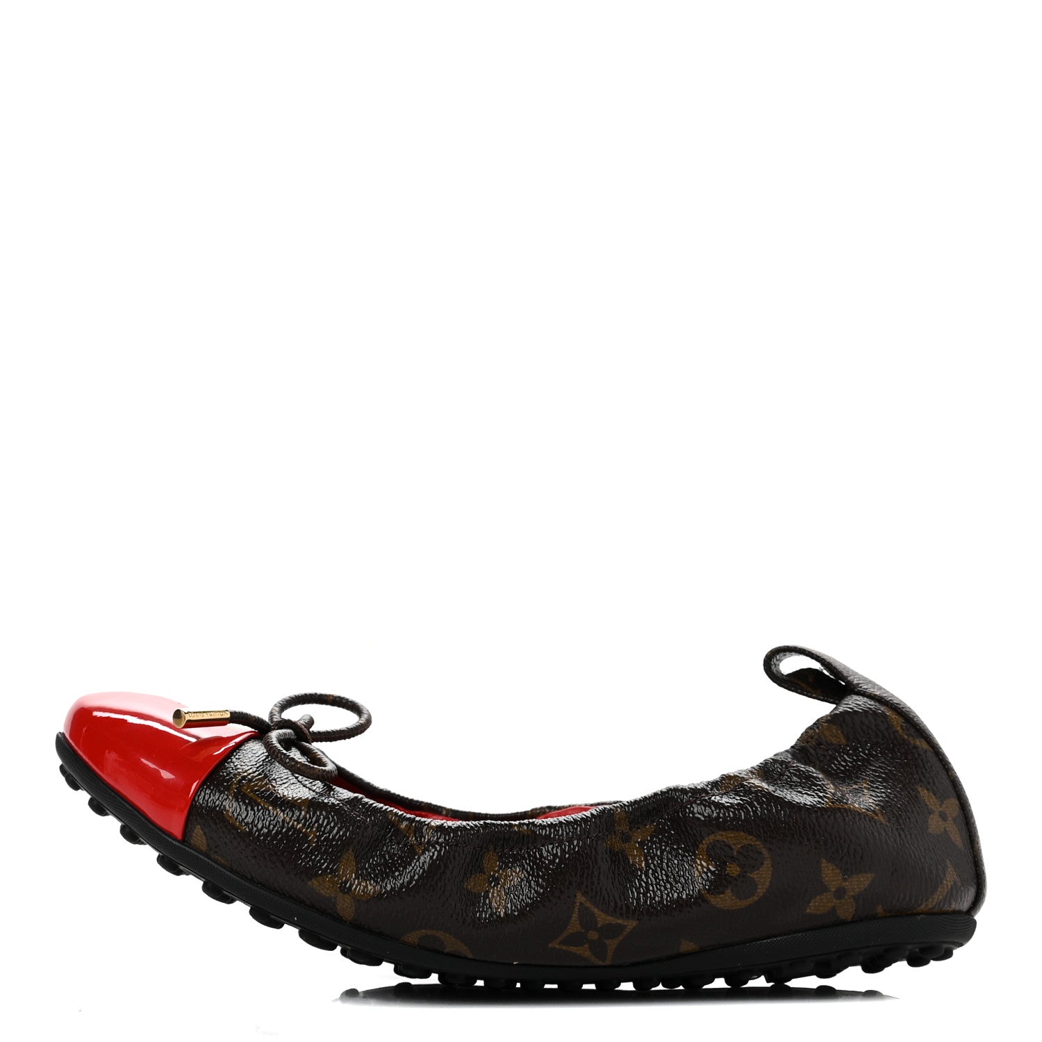 Louis Vuitton Monogram Patent Flirty Ballerina Flats 38 Coquelicot 1 of 7