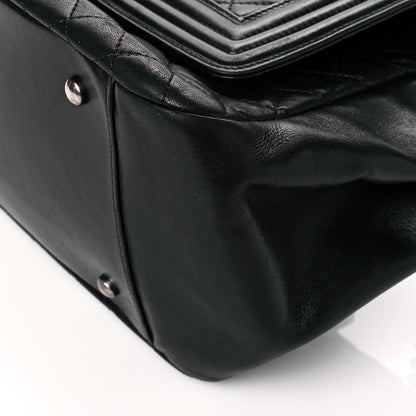 Chanel Lambskin Quilted Accordion Boy Flap Black 10 of 10