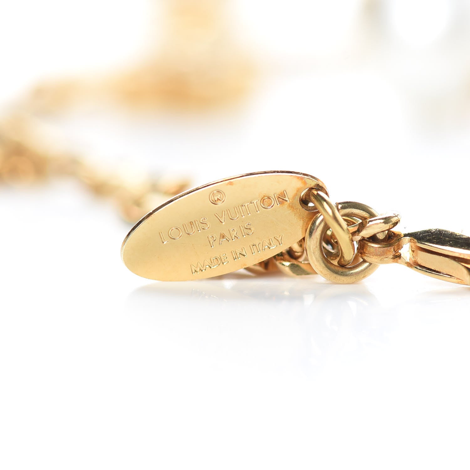 Louis Vuitton Pearl Charmy Necklace Gold 4 of 5