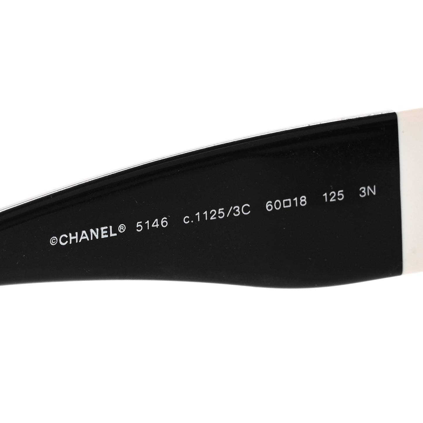 Acetate CC Lace Effect Sunglasses 5146 Black White