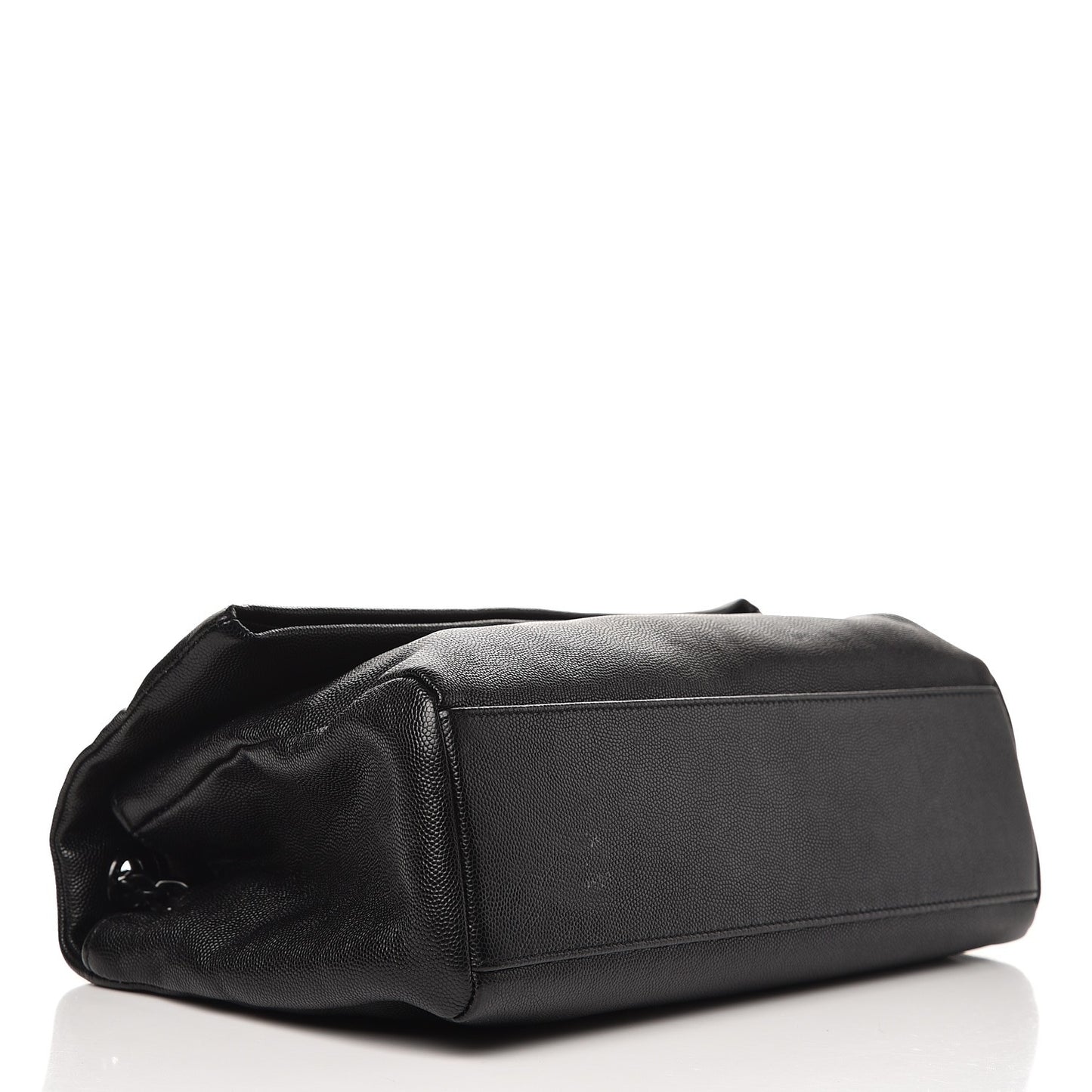 Grain De Poudre Medium West Hollywood Monogram Fold-Over Black