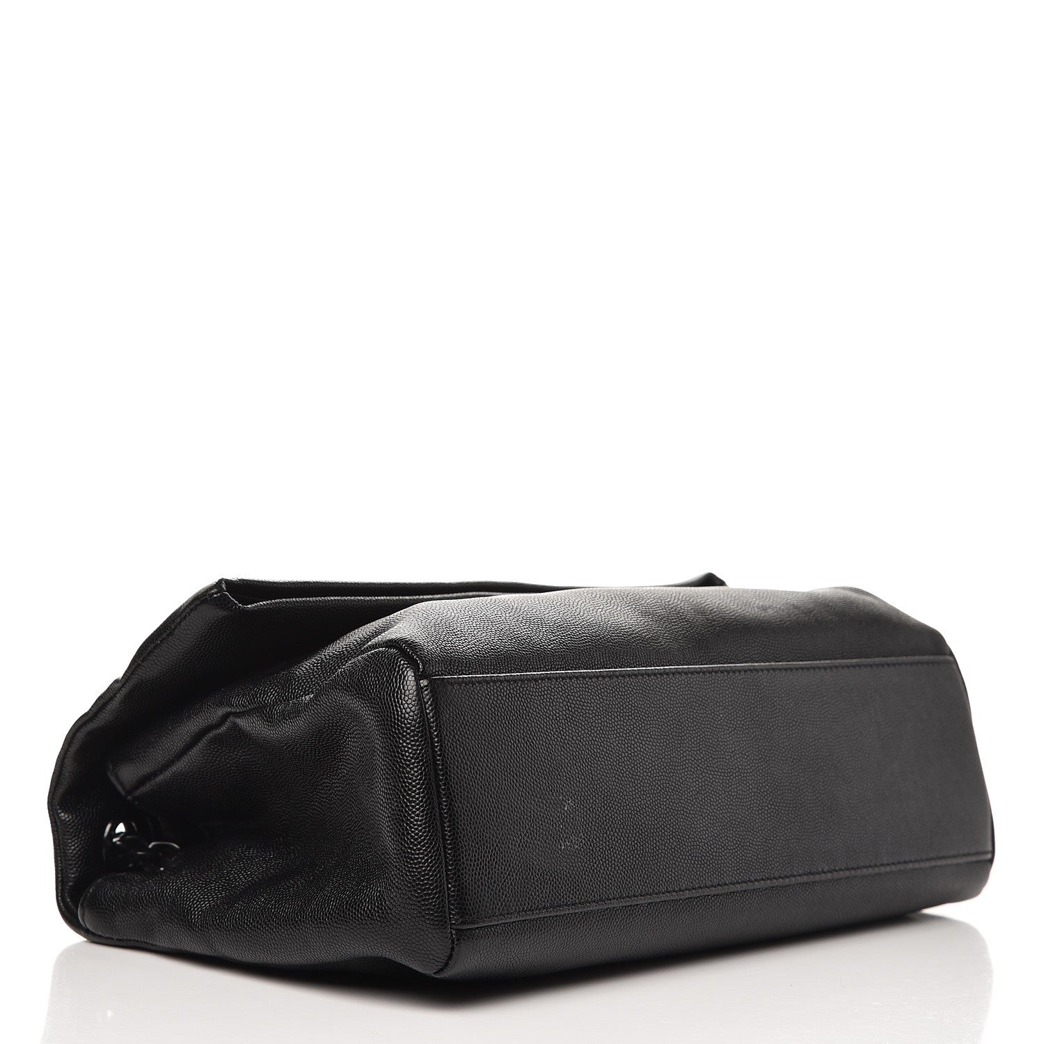 Saint Laurent Grain De Poudre Medium West Hollywood Monogram Fold-Over Black 5 of 12