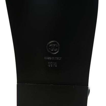 Chanel Grained Calfskin Velcro Dad Sandals 39.5 Black 6 of 9