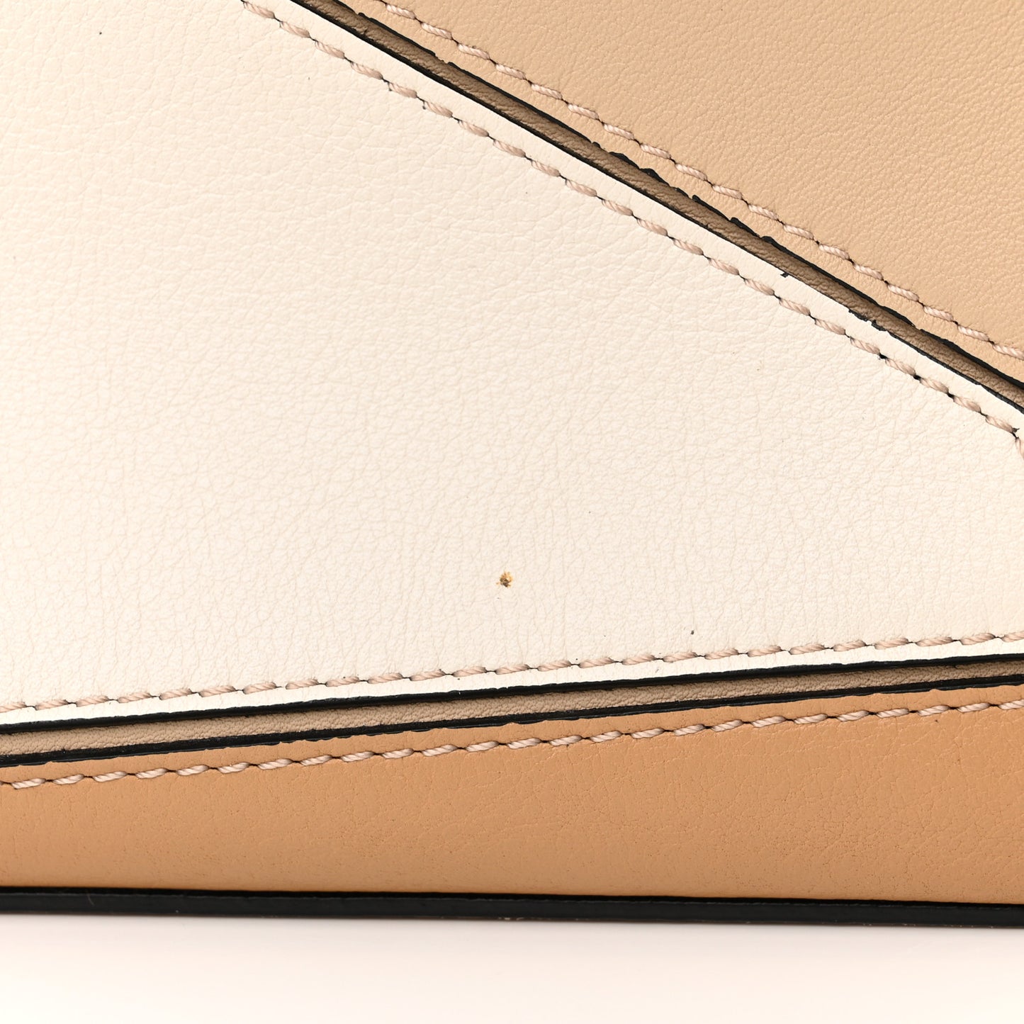 Calfskin Small Puzzle Bag Dusty Beige Soft White