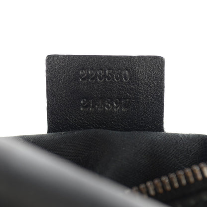 Gucci Calfskin Crocodile Medium Galaxy Shoulder Bag Black 6 of 7