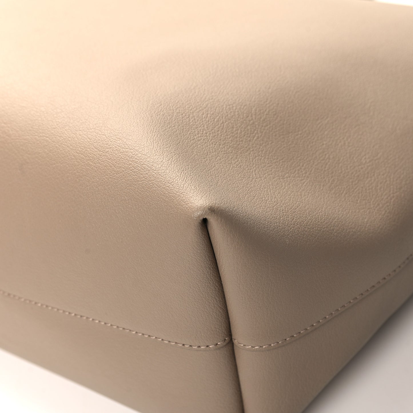 Calfskin Large Shopping Tote Dark Beige