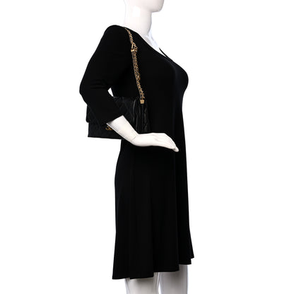 Chanel Calfskin Quilted Mini Chain Strap Flap Black 2 of 9