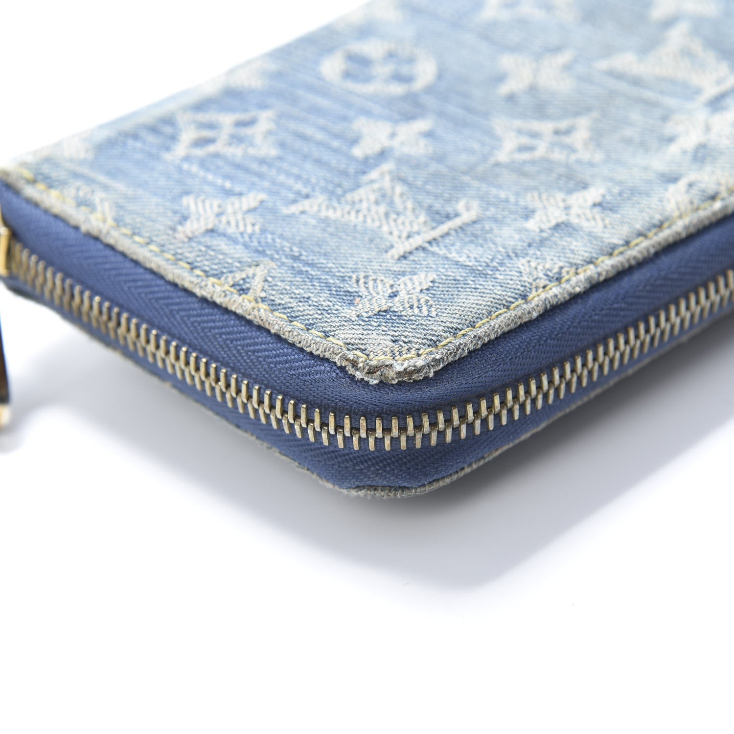 Louis Vuitton Monogram Denim Zippy Wallet Blue 13 of 15