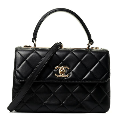 Chanel Lambskin Quilted Small Trendy CC Dual Handle Flap Bag Black 1 of 4