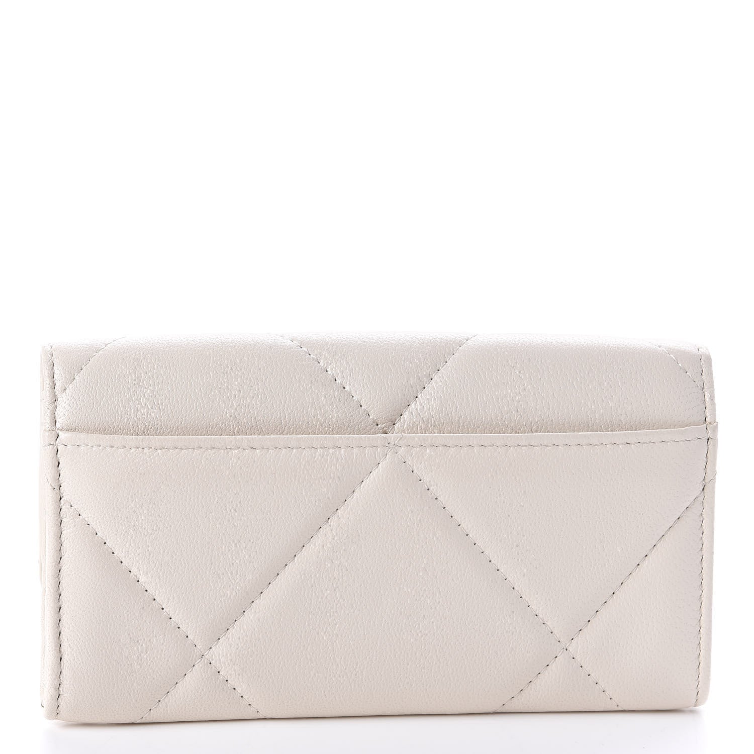 Chanel Goatskin Quilted 19 Flap Wallet Light Beige 3 of 12