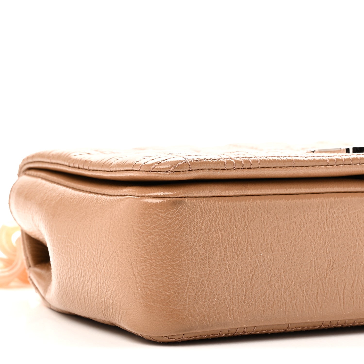 Burberry Patent Quilted Resin Chain Small Lola Bag Tan 8 of 9