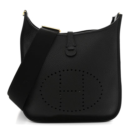 Hermes Taurillon Clemence Evelyne III PM Black 1 of 12