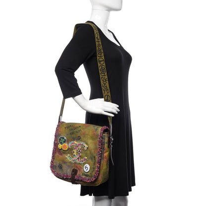 Chanel Washed Toile Graffiti On The Pavements Messenger Khaki Multicolor 2 of 12