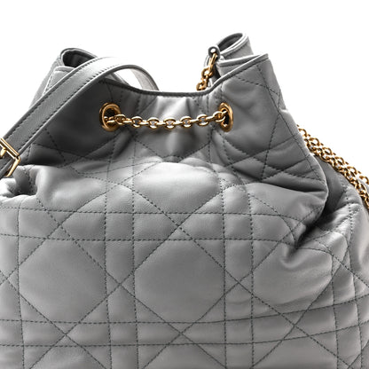 Christian Dior Lambskin Supple Macrocannage Ammi Bag Grey 7 of 9