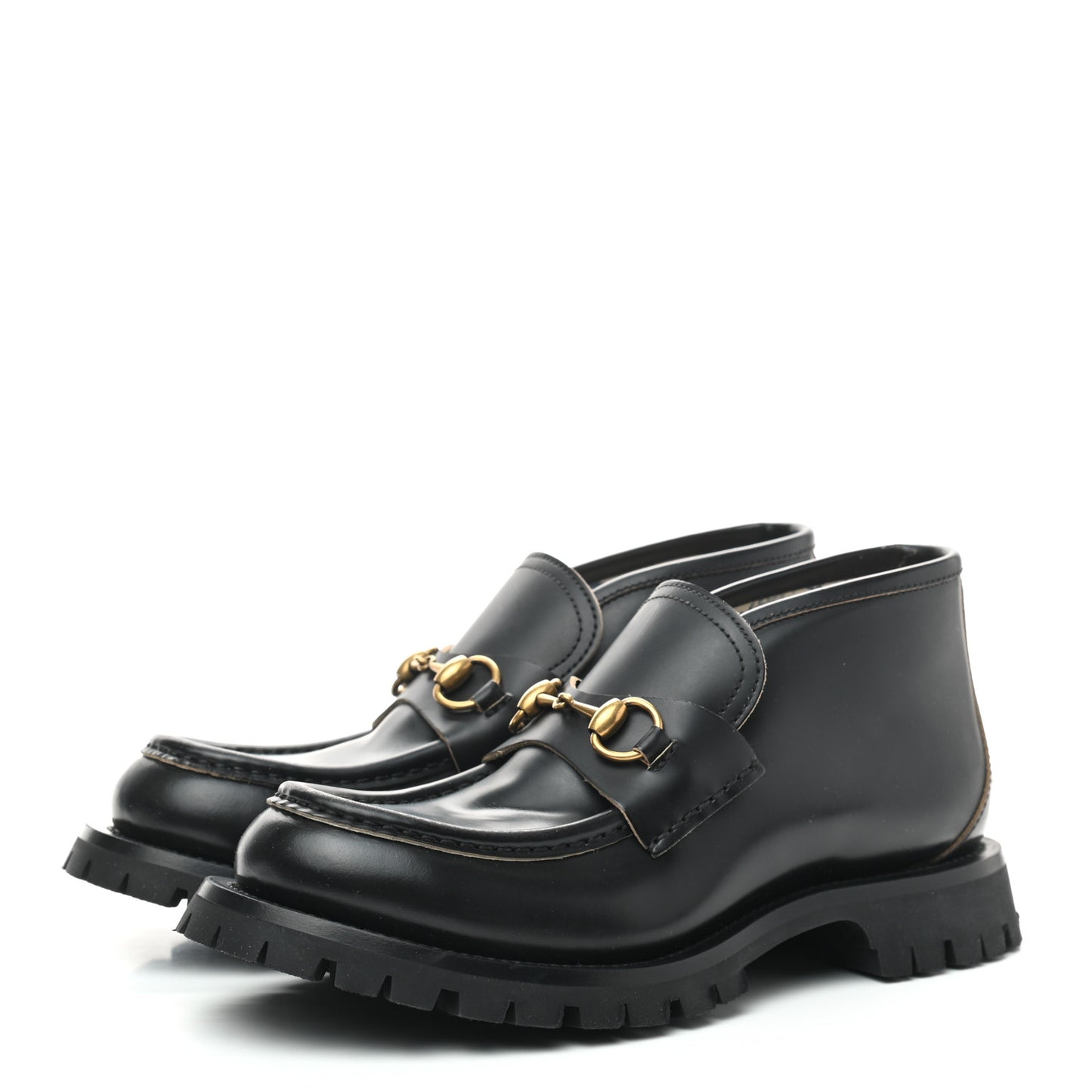 Cordovan Lux Mens Harald Horsebit Ankle Boots 7 Black