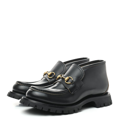 Gucci Cordovan Lux Mens Harald Horsebit Ankle Boots 7 Black 3 of 8