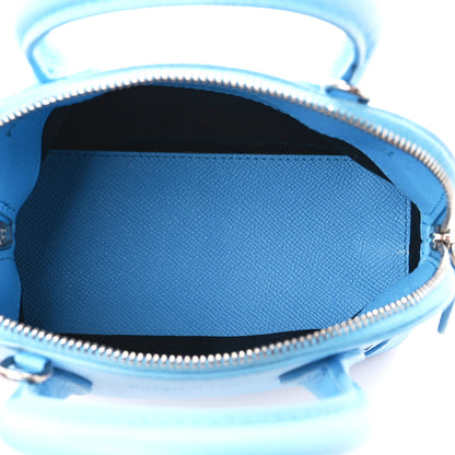 Balenciaga Signature Grained Calfskin Logo XXS Ville Top Handle Bag Baby Blue Black 5 of 10