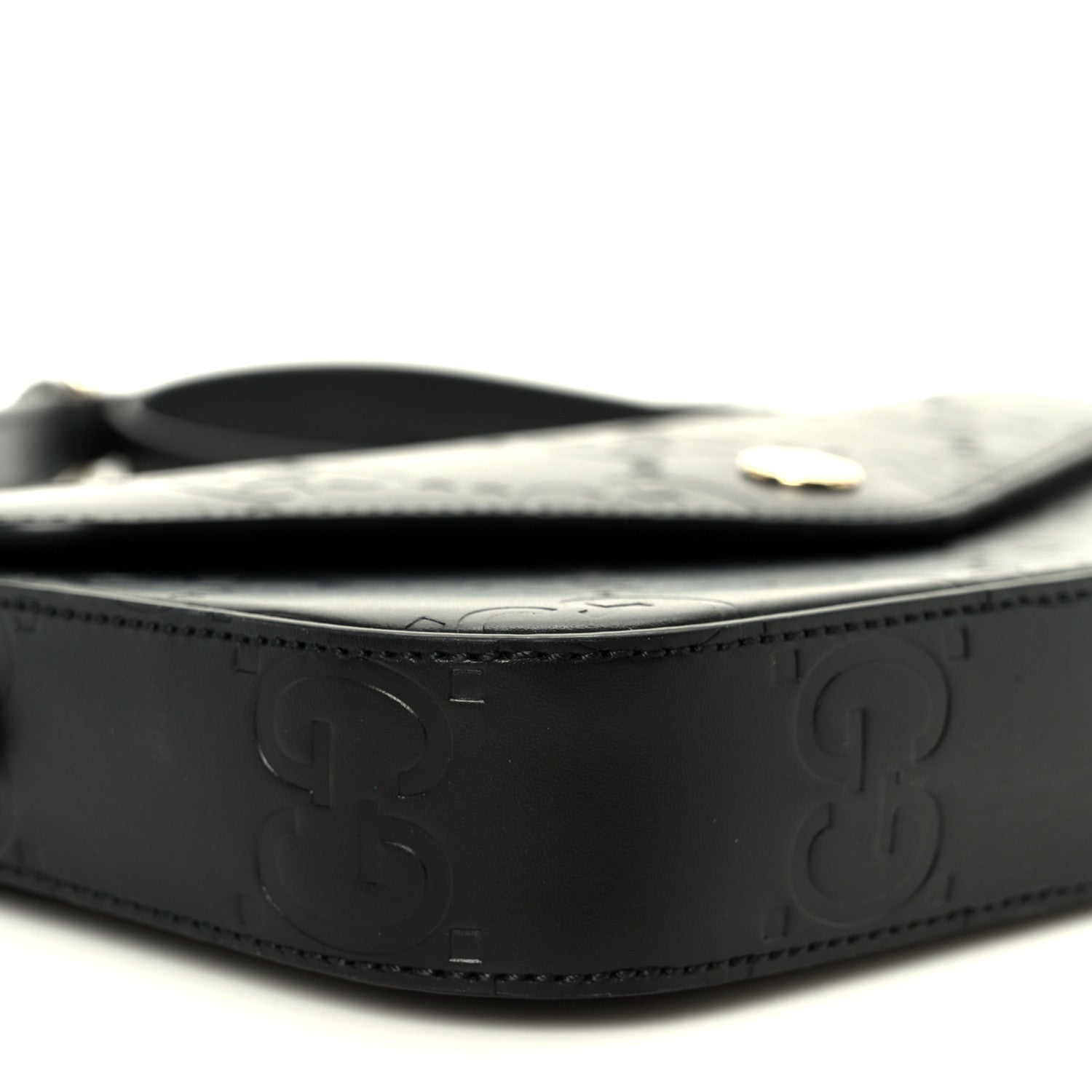 Gucci Gilbert Calfskin GG Super Mini Shoulder Bag Black 17 of 21