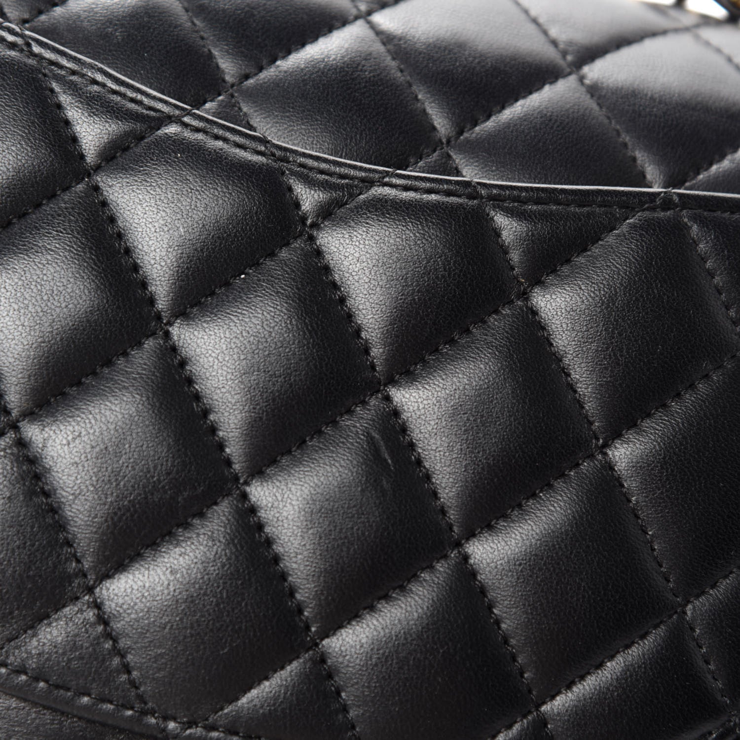 Chanel Lambskin Quilted Medium Double Flap Black 9 of 18