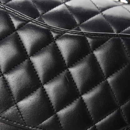 Chanel Lambskin Quilted Medium Double Flap Black 9 of 18