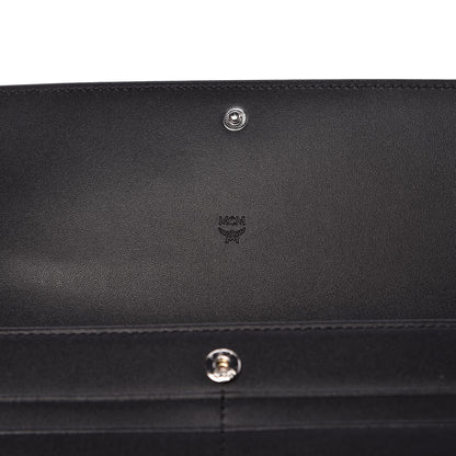 MCM Visetos Continental Flap Wallet Black 7 of 9