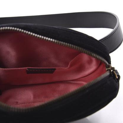 Gucci Velvet Matelasse GG Marmont Belt Bag 95 38 Black 8 of 10