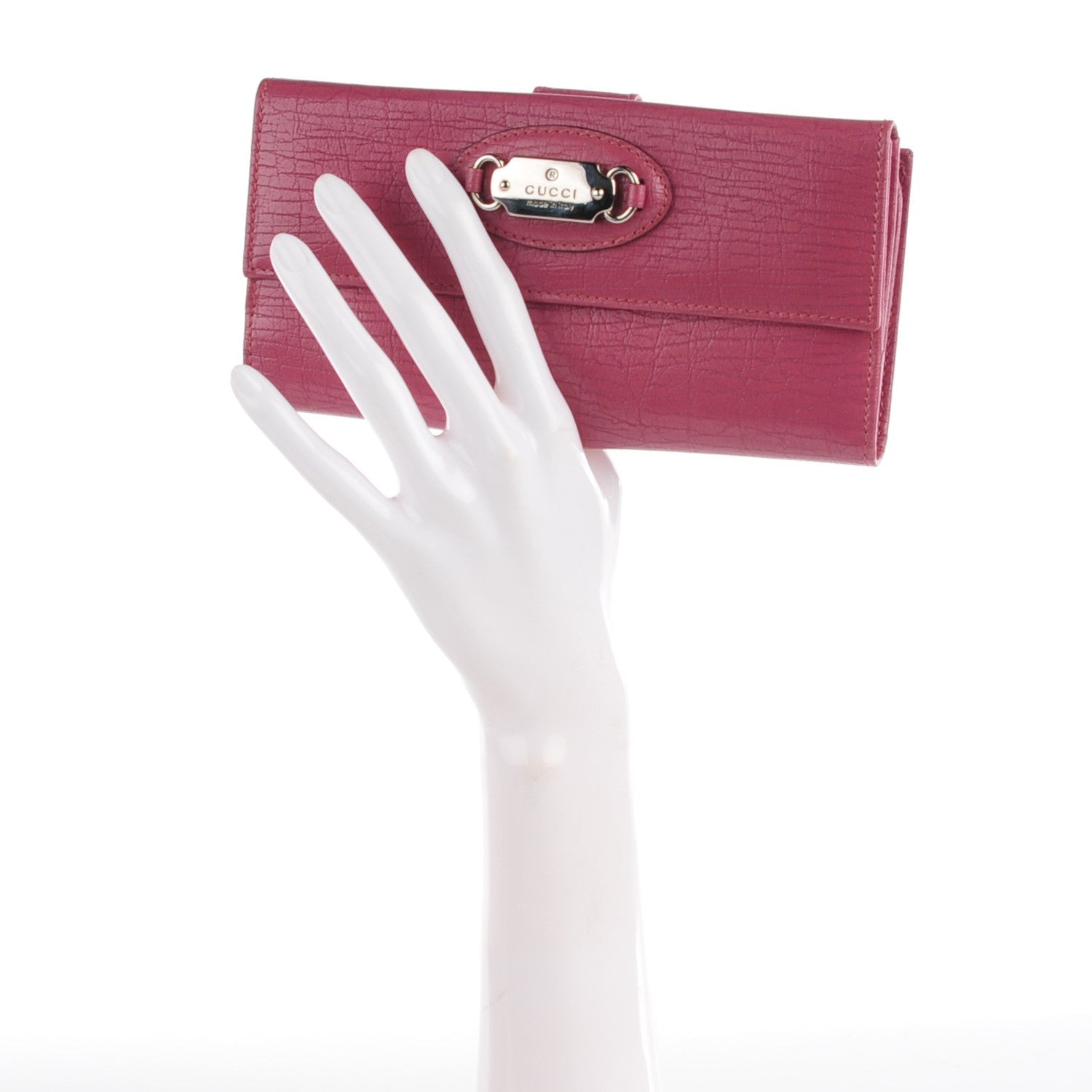 Gucci Calfskin Continental Flap Wallet Pink 2 of 6