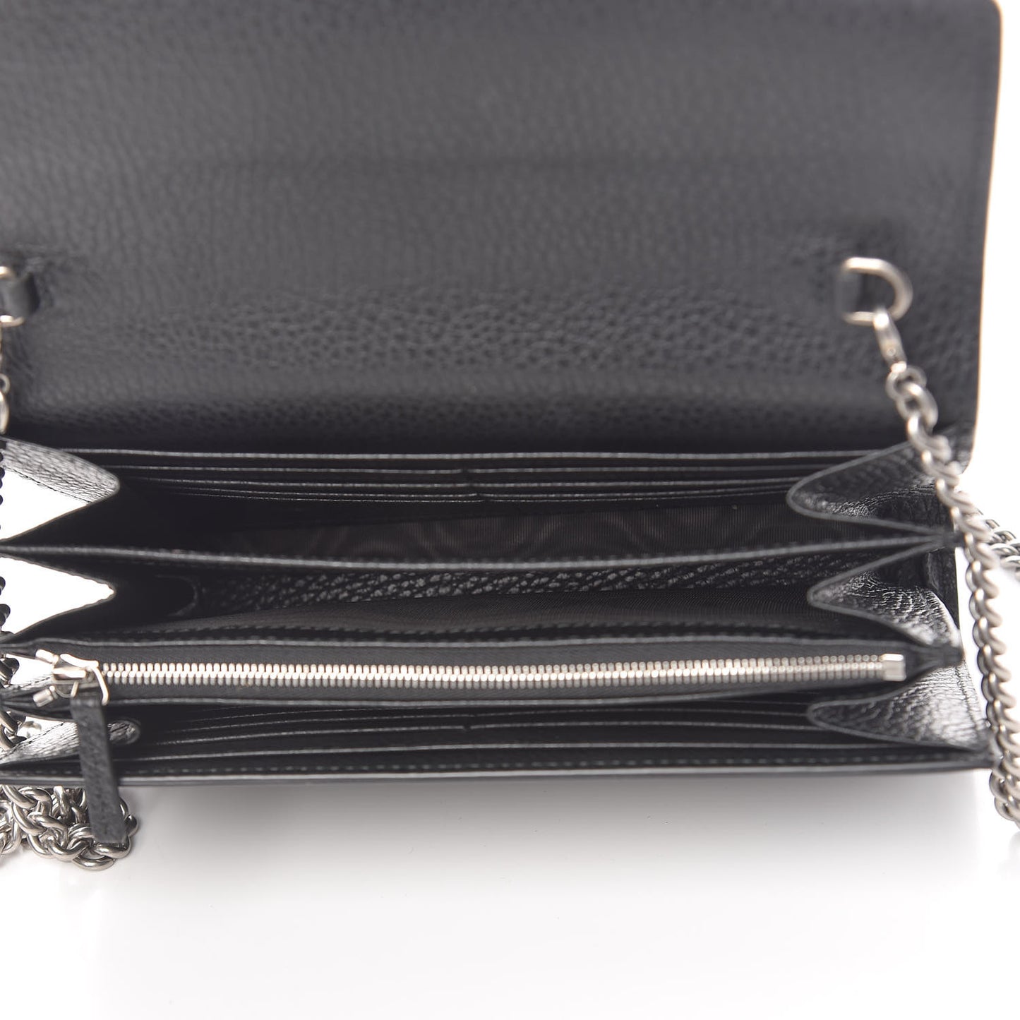 Calfskin Mini Dionysus Chain Wallet Black