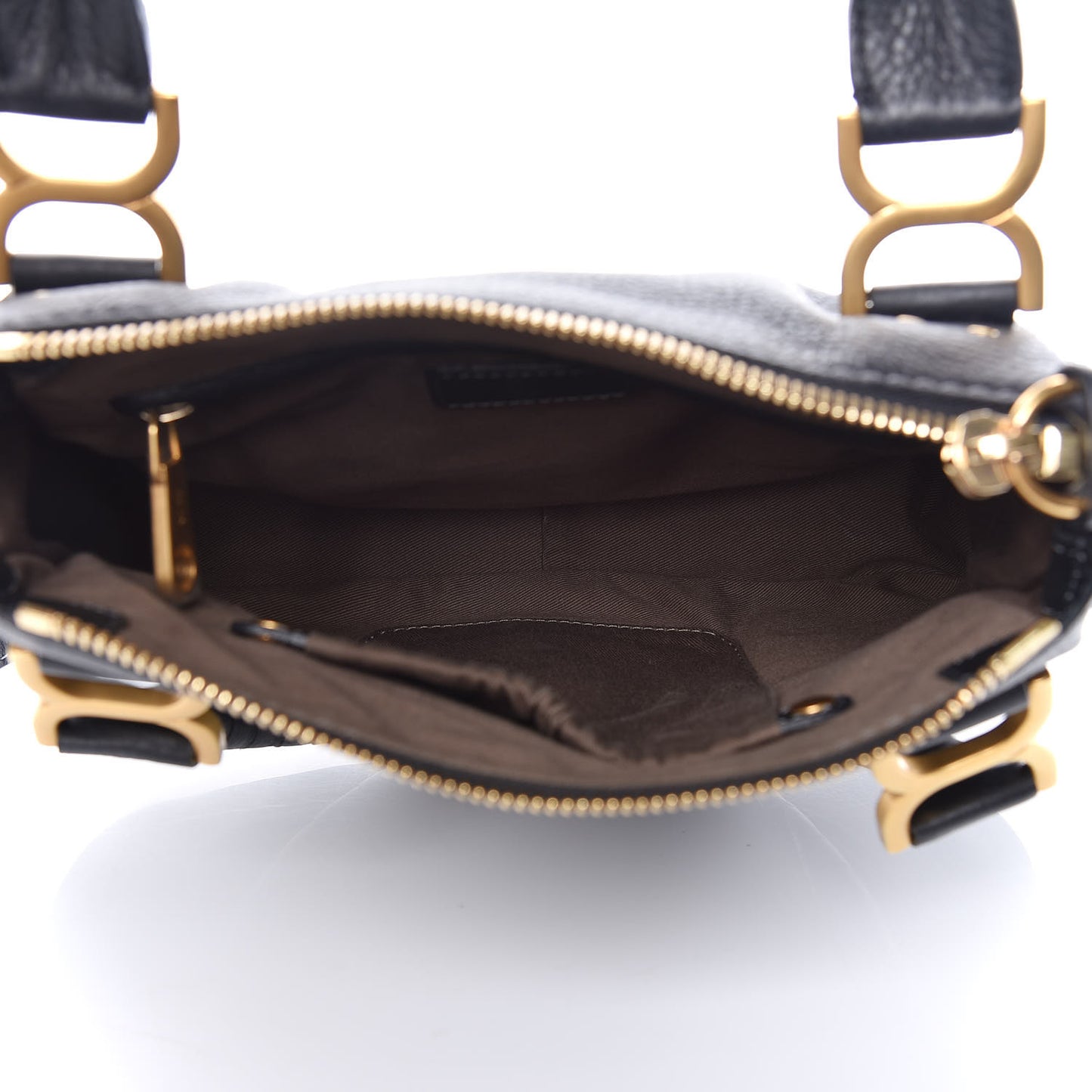 Calfskin Small Marcie Satchel Black