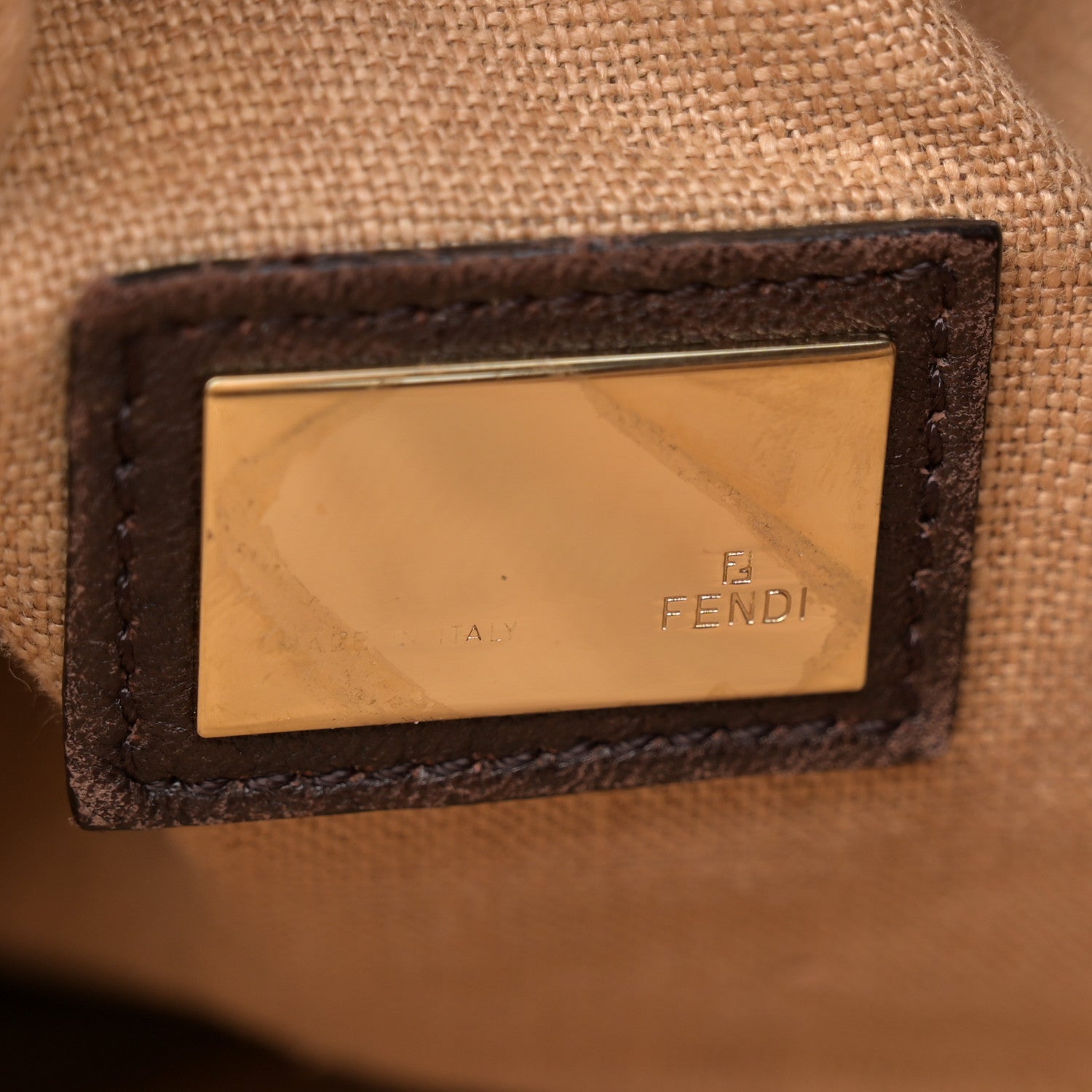 Fendi Zucca Nappa Nuvolata Vitello Tortuga Spy Tobacco Moro 7 of 18