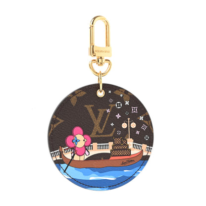 Louis Vuitton Monogram 2019 Christmas Animation Venice Bag Charm Key Ring Blue 1 of 3