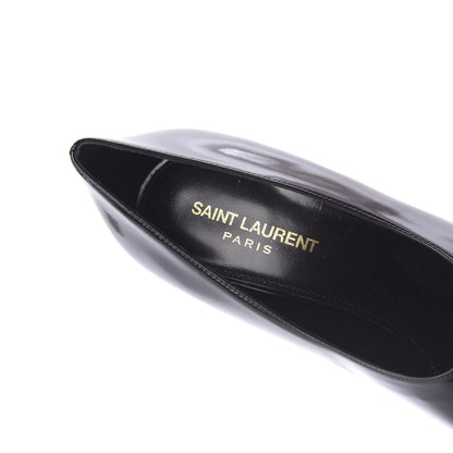 Saint Laurent Patent Calfskin Teddy High Vamp 105 Pumps 39.5 Black 8 of 10