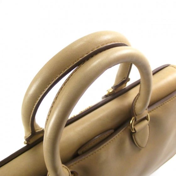 Leather Front Pocket Tote Sand