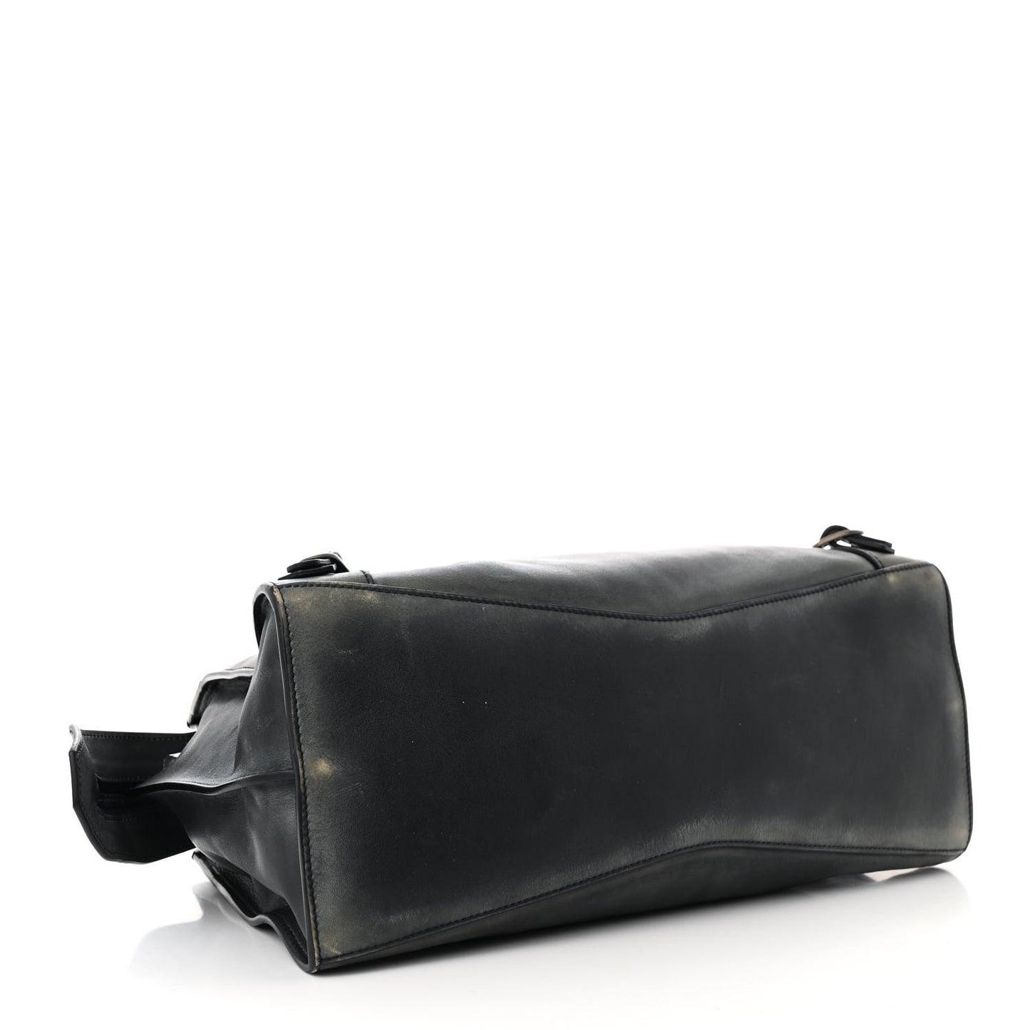Used Calfskin Silver Hardware Neo Classic City Navy