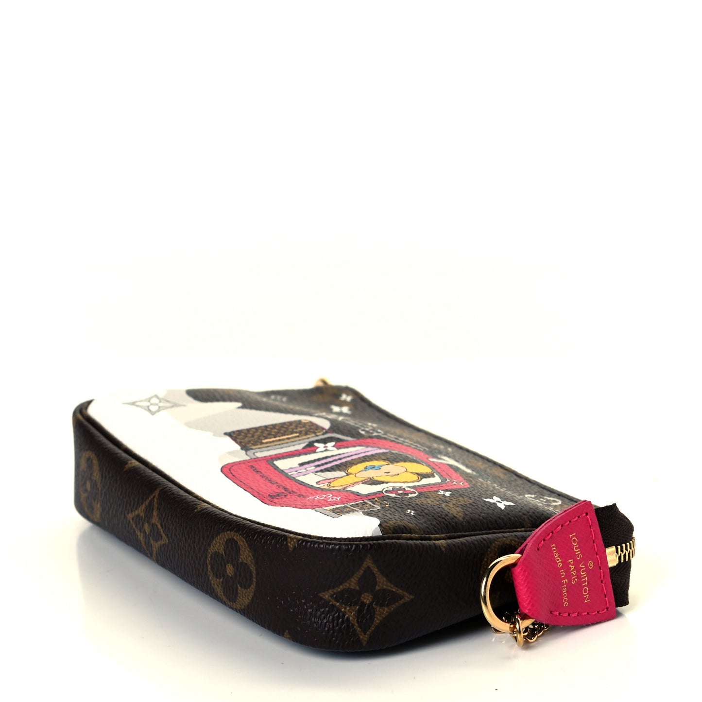 Monogram 2019 Christmas Animation Mini Courchevel Pochette Accessories Fuchsia