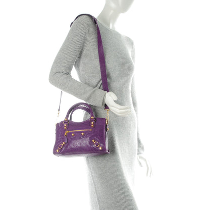 Balenciaga Agneau Giant 12 Gold Hardware Mini City Ultraviolet 2 of 7