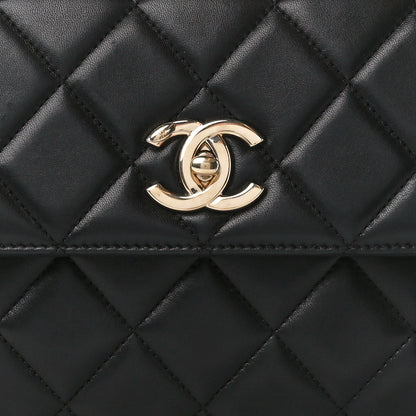 Chanel Lambskin Quilted Small Trendy CC Dual Handle Flap Bag Black 10 of 12