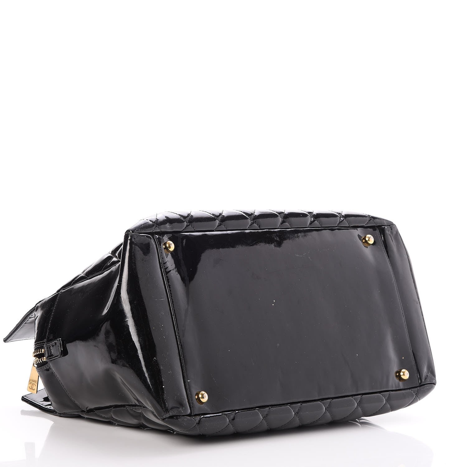 Chanel Patent Quilted Petit Timeless Tote PTT Black 4 of 13