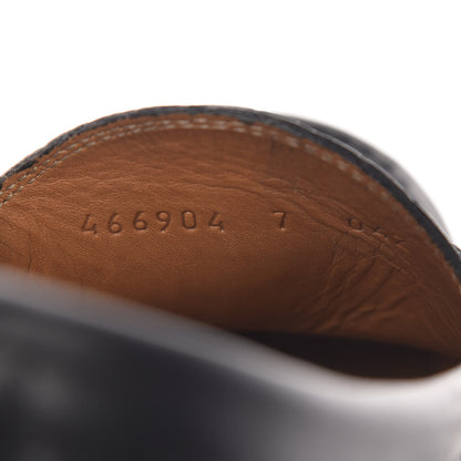 Gucci Guccissima Calfskin Mens Driver Loafers 7 Black 7 of 19