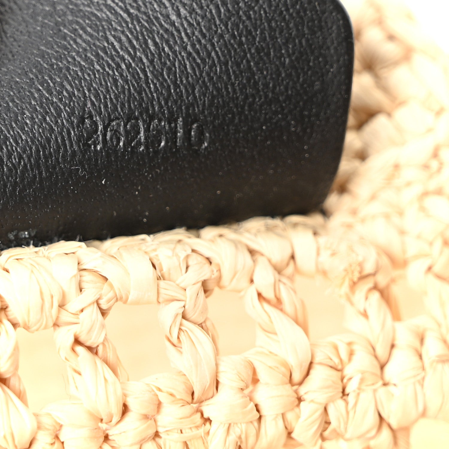 Loewe Raffia Logo Drawstring Pocket Crossbody Natural Black 7 of 10