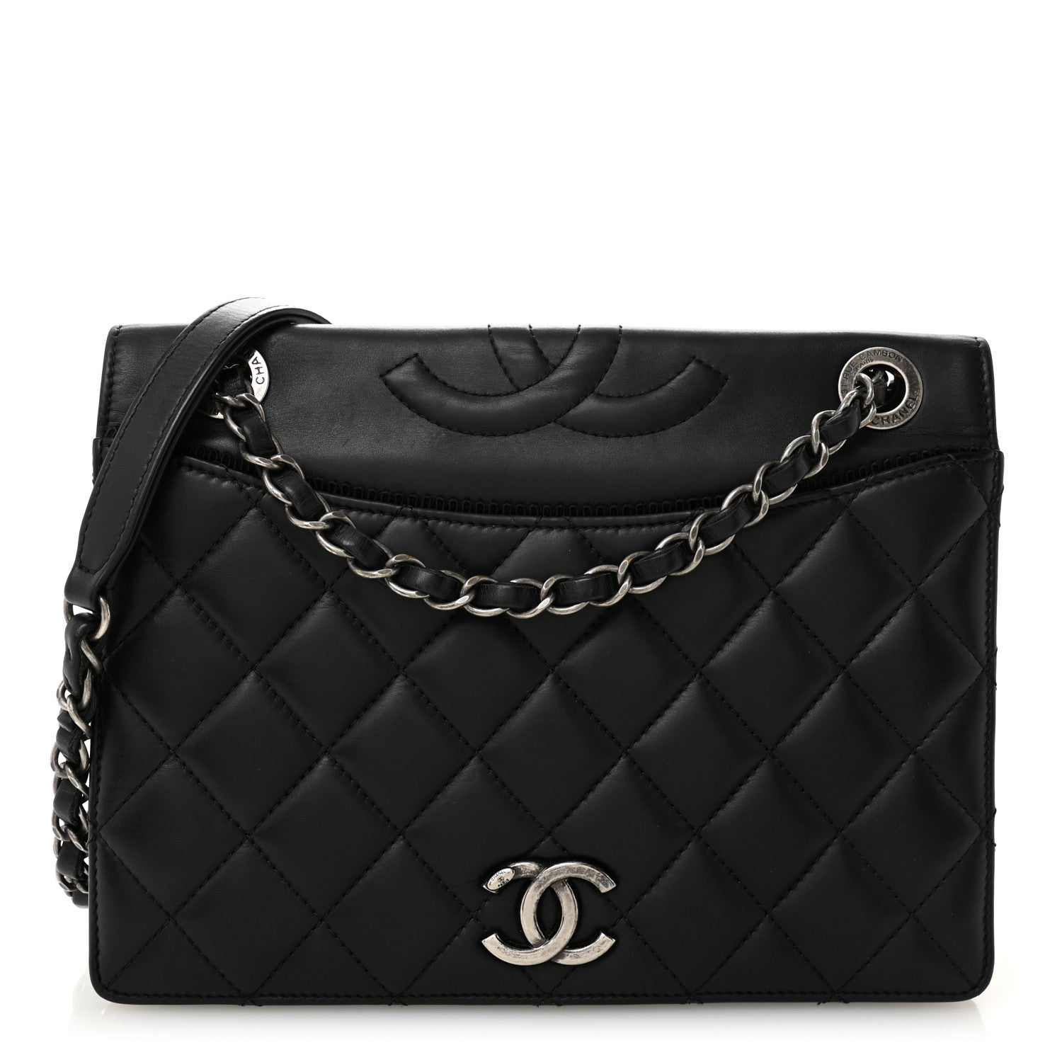 Chanel Calfskin Quilted Ballerine Flap Black 1 of 12