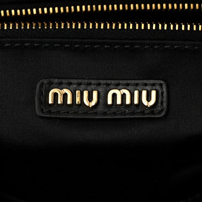 Miu Miu Calfskin Arcadie Top Handle Bag Black 6 of 11