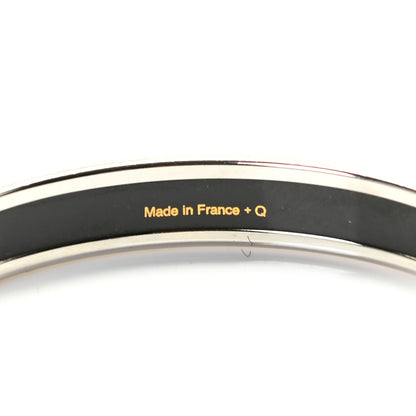 Hermes Enamel Printed Narrow Caleche Bracelet 70 White 4 of 9