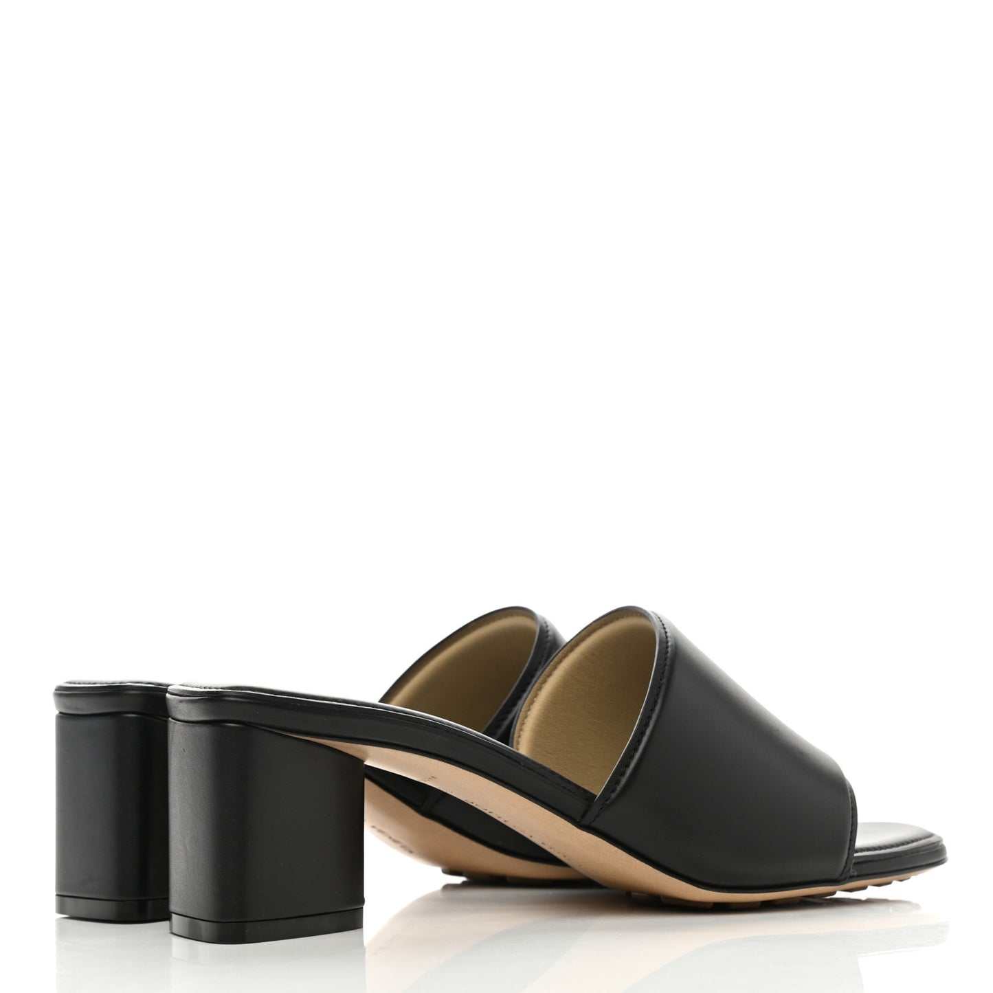 Vienna Calfskin The Band Mule Sandals 38 Black