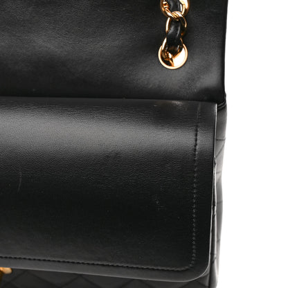 Chanel Lambskin Quilted Jumbo Double Flap Black 30 of 31